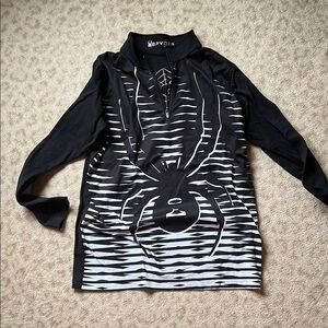Spyder Black and White Long Sleeve Tee